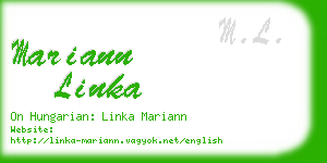 mariann linka business card